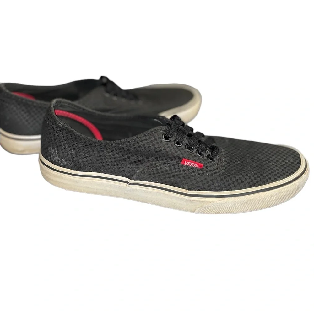 Vans Authentic Off The Wall Size 10.5 Shoes Black Gray Low Skater Sneaker